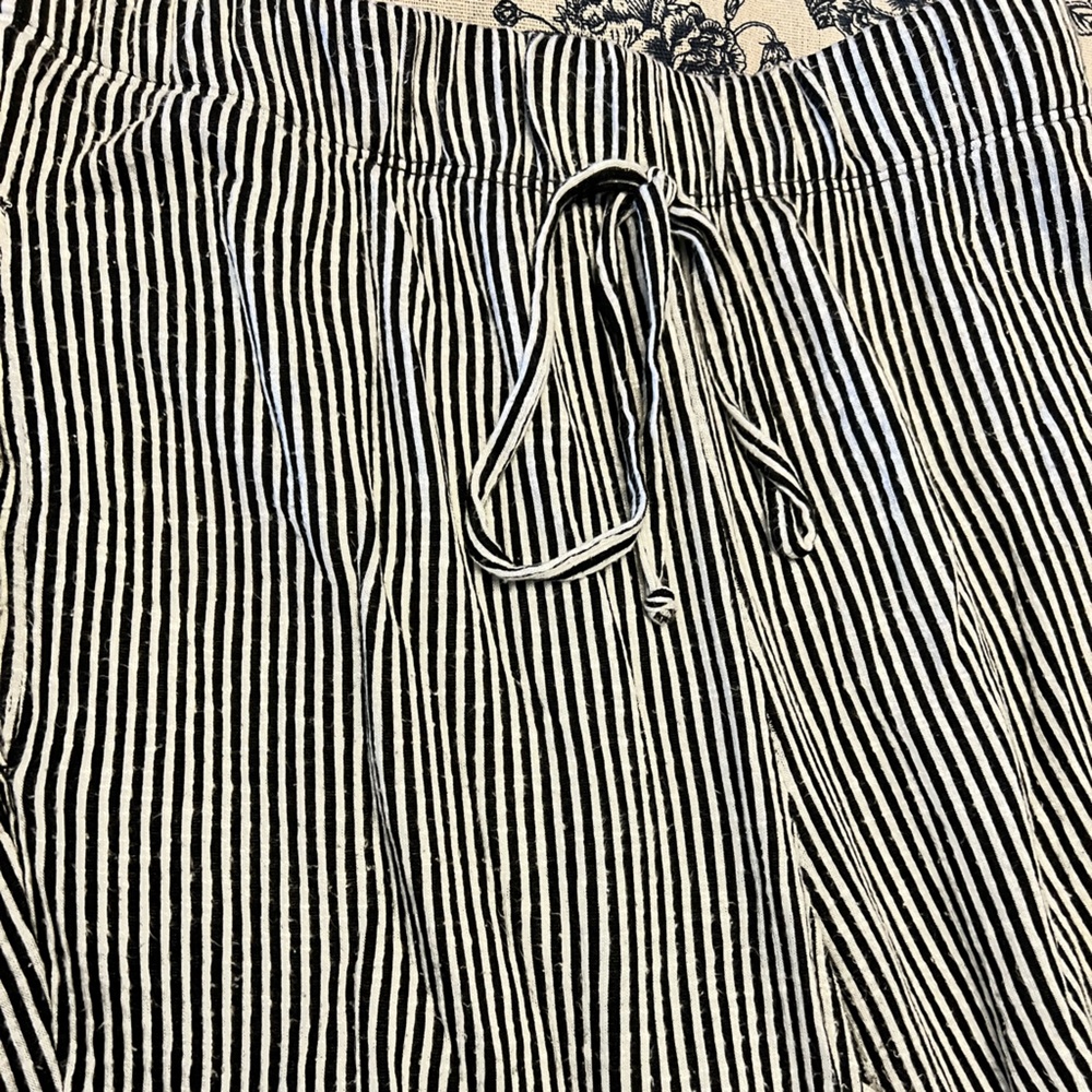 Black and White Striped Joggers